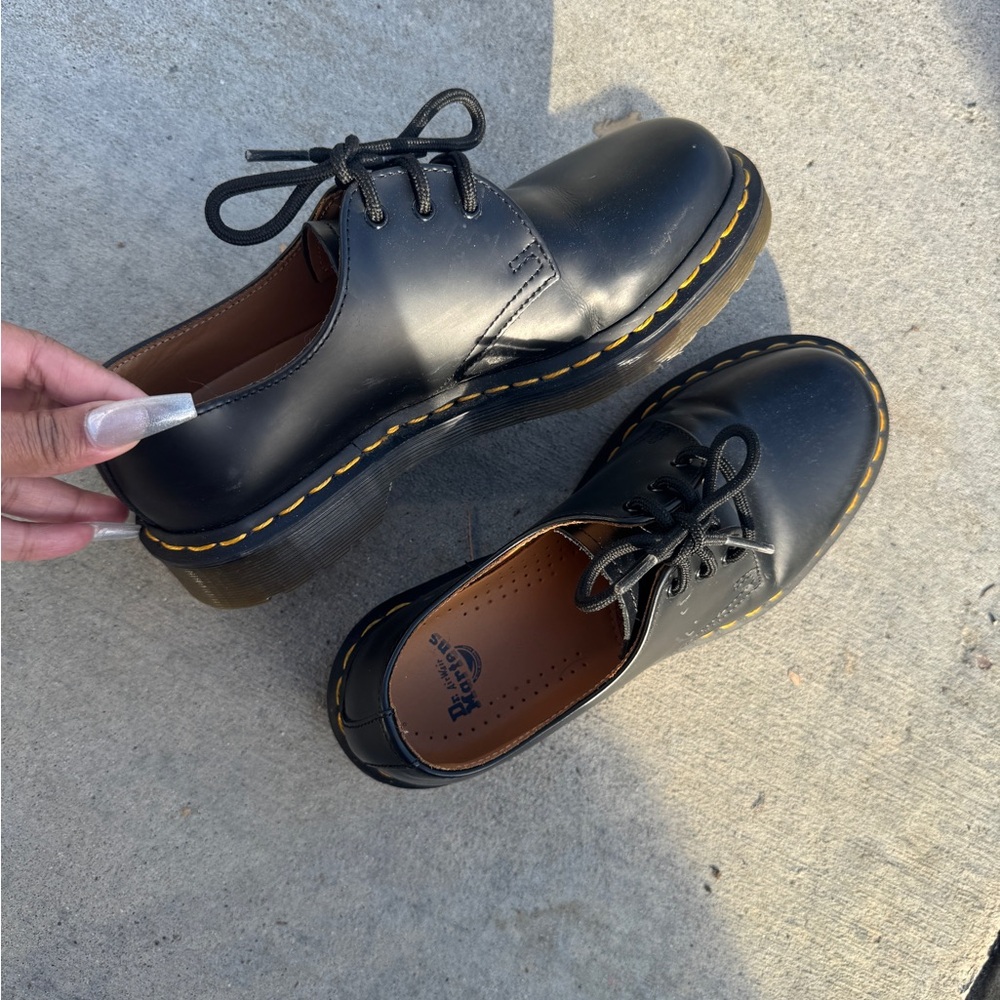 Dr. Martens 1461 Women's Smooth Leather Oxford Shoes Black Leather Flats